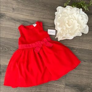 🌹NWT Carter’s Red Full-skirt Dressy Dress